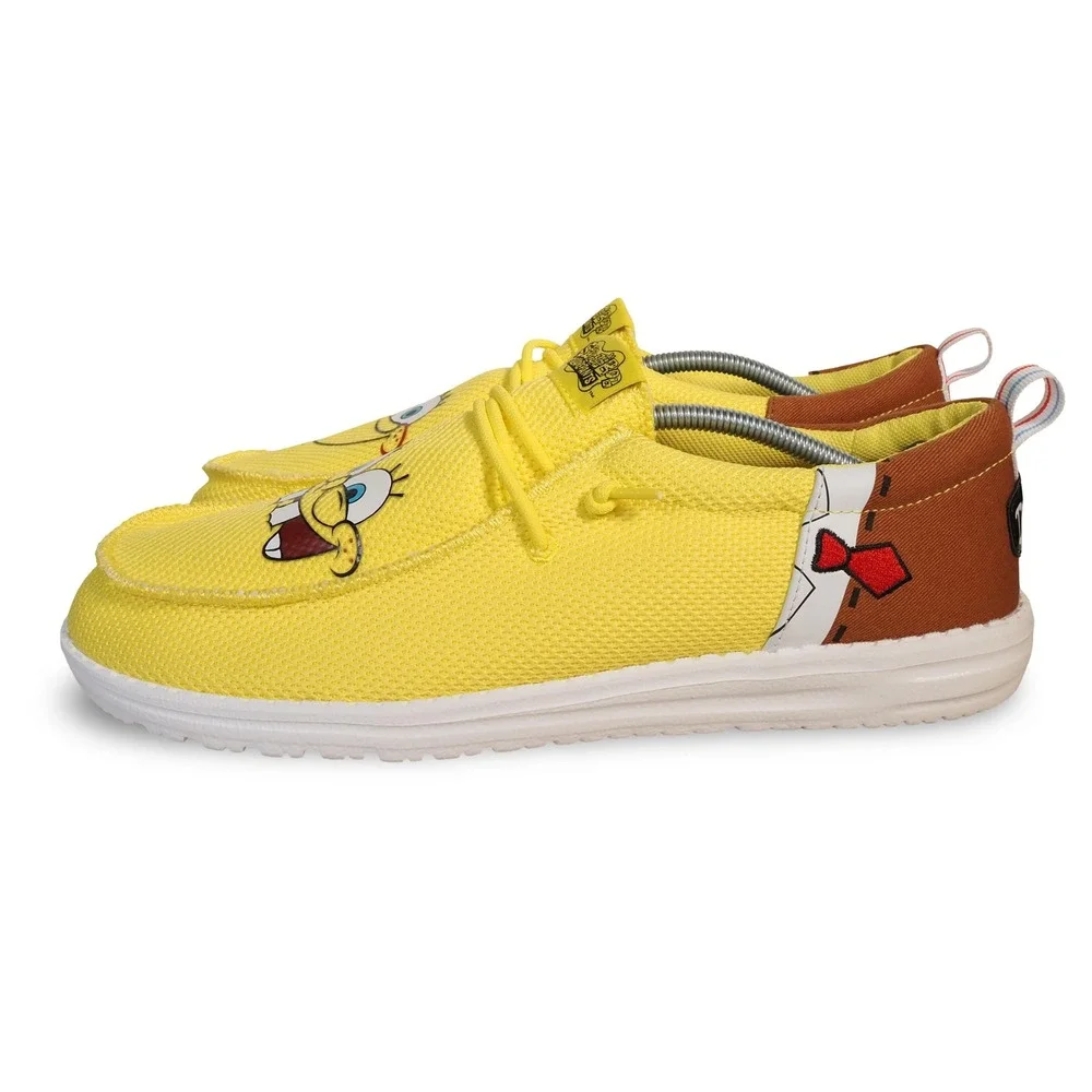 Hey Dude Wally Funk Spongebob Squarepants Yellow Brown Men's 10 Shoes NEW